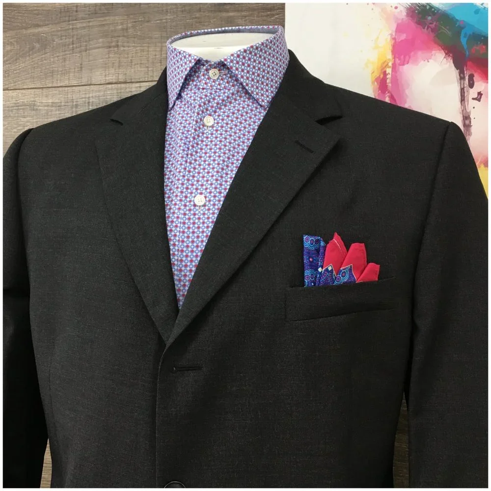 Vintage J Crew Mens Blazer‎ Sport Coat Three Button Casual Jacket 46R Wool Suits